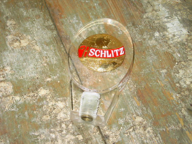SCHLITZ BEER TAP KEG HANDLE ADVERTISING BAR ACCESSORY