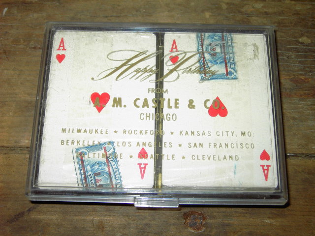 CASTLE STEEL ADVERTISING PLAYING CARDS ORIGINAL GIFT BOX