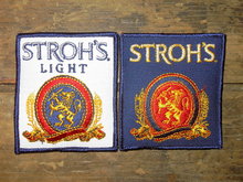 STROHS BEER PATCH LIGHT BREW BEVERAGE UNIFORM EMBLEM