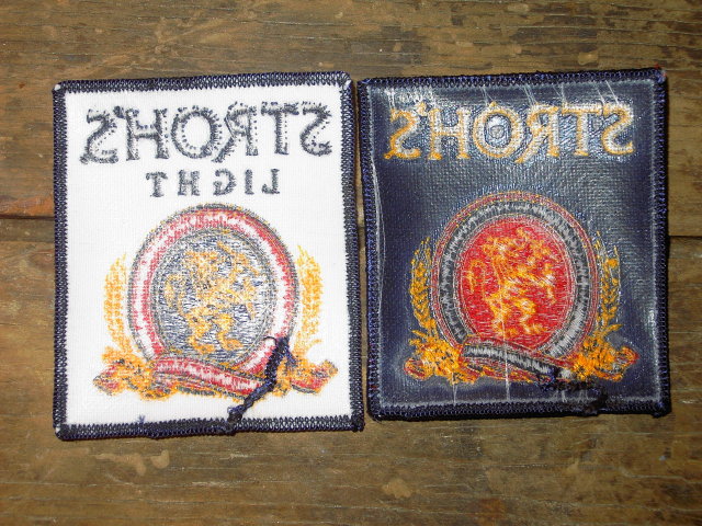 STROHS BEER PATCH LIGHT BREW BEVERAGE UNIFORM EMBLEM