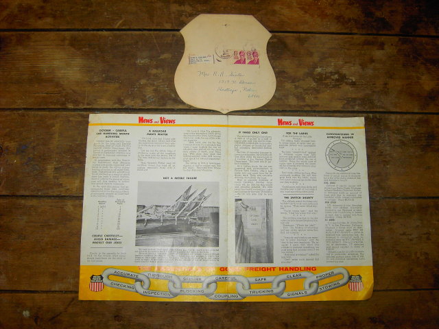 UNION PACIFIC RAILROAD NEWS VIEWS FLYER OLD TIMERS CLUB GREETING CARD
