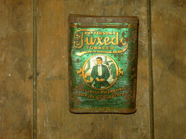 PATTERSONS TUXEDO TOBACCO CAN TIN CANNISTER