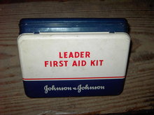 JOHNSON LEADER FIRST AID CAN TIN STORAGE BOX