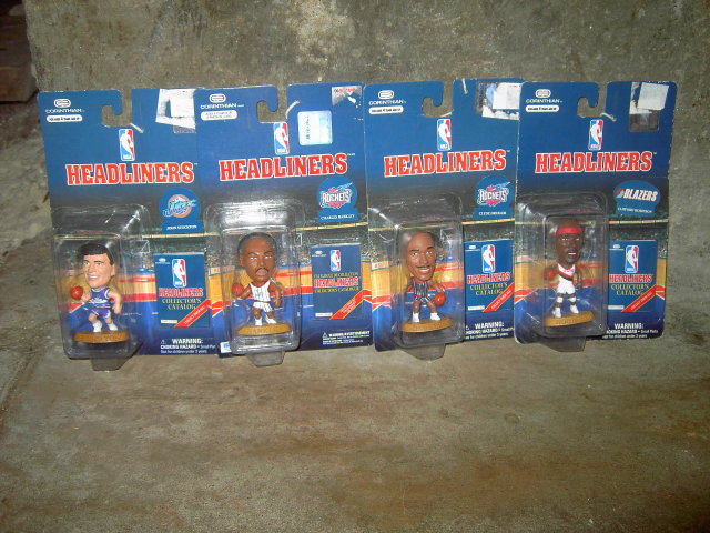 NBA BASKETBALL PLAYER FIGURINE STATUE HEADLINERS CHARLES BARKLEY JOHN STOCKTON CLIFFORD ROBINSON CLYDE DREXLER