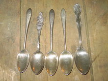 STERLING SILVER SPOON LA JUNTA COLORADO ENGRAVED LETTER MONOGRAMS