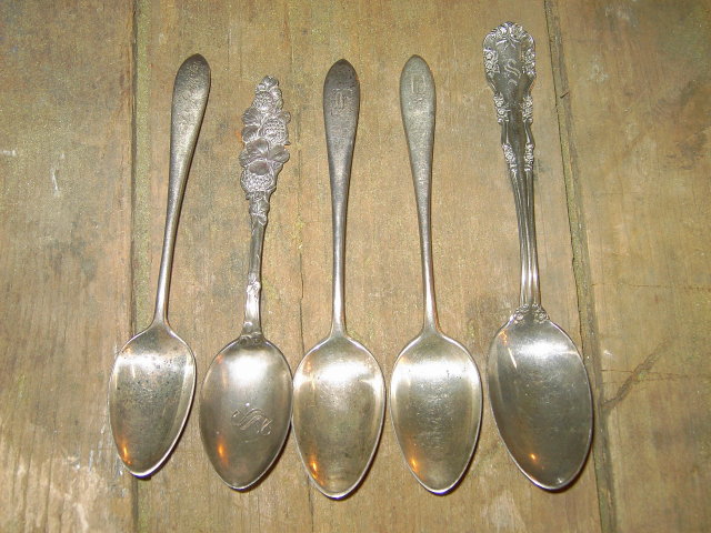 STERLING SILVER SPOON LA JUNTA COLORADO ENGRAVED LETTER MONOGRAMS