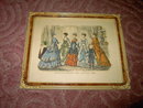 GODEY'S LADY FASHION PRINT 1869 VICTORIAN APPAREL NEW YORK MORRIS BENDIEN MARK ART NOUVEAU FRAME