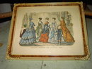 GODEY'S LADY FASHION PRINT 1869 VICTORIAN APPAREL NEW YORK MORRIS BENDIEN MARK ART NOUVEAU FRAME