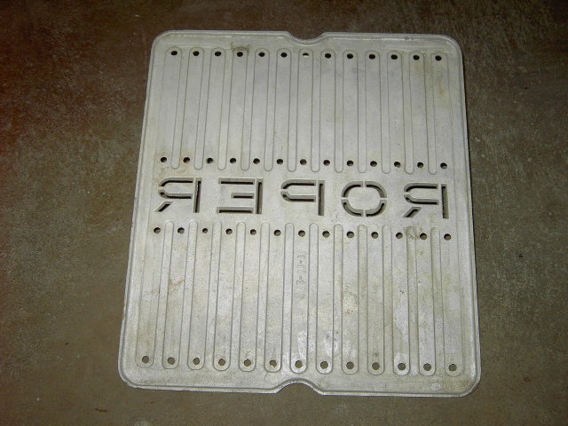 ROPER STOVE ADVERTISING OVEN TRAY CAST ALUMINUM COOKING RANGE DRIP RACK