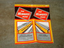 MILWAUKEE ROAD SUPER DOME HIAWATHAS WESTERN CITY STREAMLINER TRAIN TIME TABLE BOOKLET