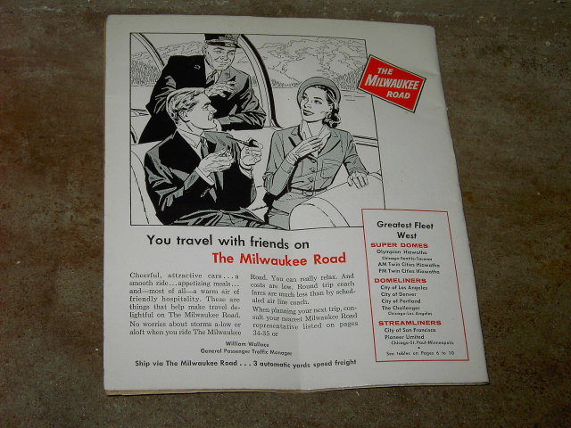 MILWAUKEE ROAD SUPER DOME HIAWATHAS WESTERN CITY STREAMLINER TRAIN TIME TABLE BOOKLET
