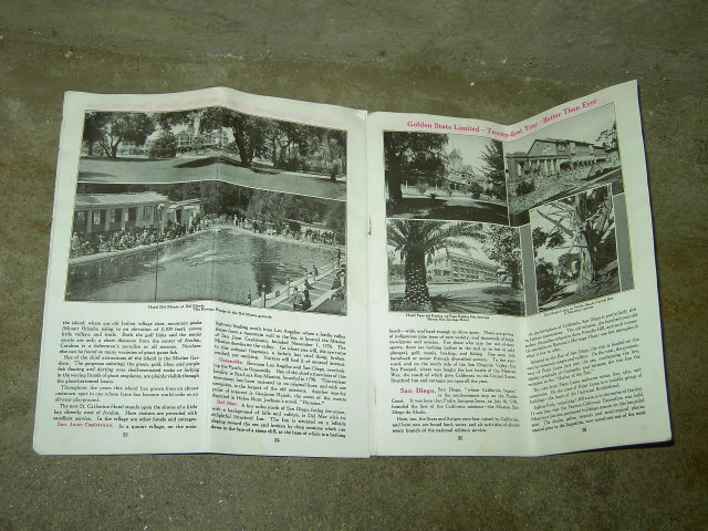 CALIFORNIA GOLDEN STATE ROUTE TRAIN TRAVEL BROCHURE ROCK ISLAND EL PASO SOUTHWESTERN SOUTHERN PACIFIC LINE BOOKLET