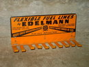 EDELMANN AUTOMOBILE CAR FLEXIBLE FUEL LINE STEEL SIGN WALL DISPLAY ADVERTISING HOOK SERVICE STATION FIXTURE