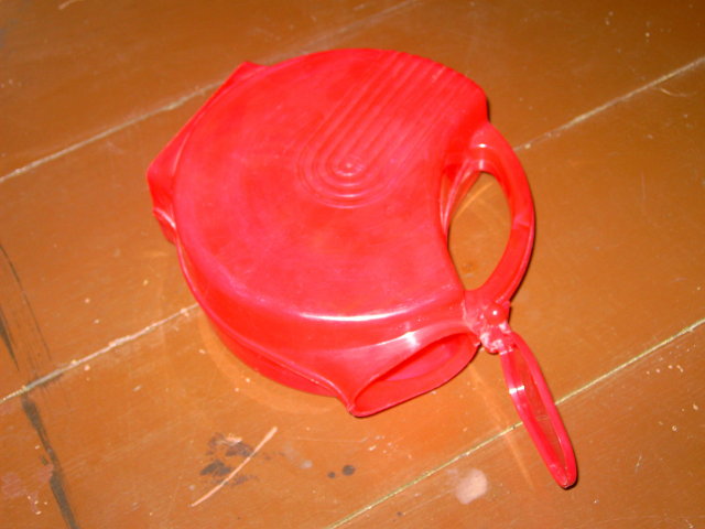 BURROUGHS BARRITE RED PLASTIC PITCHER BEVERAGE SERVER