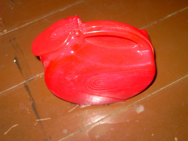 BURROUGHS BARRITE RED PLASTIC PITCHER BEVERAGE SERVER