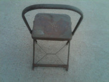 STEEL FOLDING CHAIR AMERICAN DEPRESSION ERA FURNITURE FIXTURE