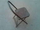 STEEL FOLDING CHAIR AMERICAN DEPRESSION ERA FURNITURE FIXTURE