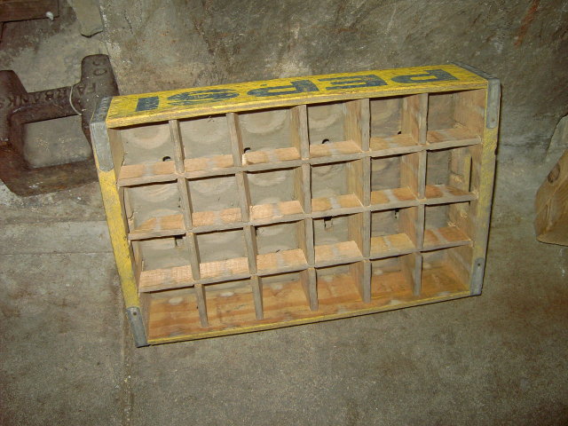 LINCOLN NEBRASKA PEPSI COLA WOODEN BOX SOFT DRINK BOTTLE TOTE CARRIER CASE