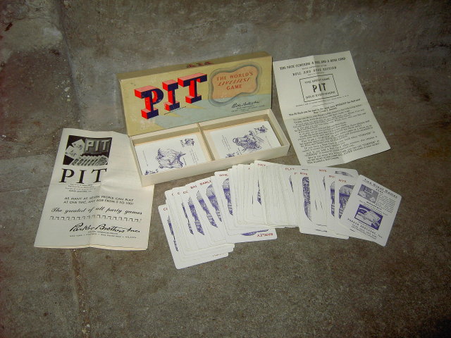 PARKER BROTHERS PIT CARD GAME 1947 INSTRUCTION FLYER PAMPHLETS
