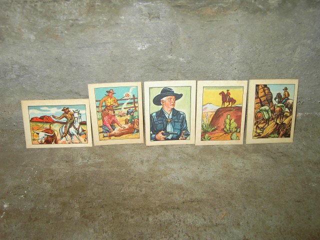HOPALONG CASSIDY WILD WEST TRADING CARD POST CEREAL BOX PRIZE COWBOY HERO COLLECTIBLE LITHO