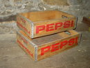 LINCOLN NEBRASKA PEPSI COLA CRATE SOFT DRINK BEVERAGE BOTTLE TOTE CARRIER CASE WOODEN TRUCKING BOX