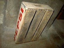 PEPSI COLA CRATE WOODEN BOX SOFT DRINK BEVERAGE BOTTLE TOTE CARRIER CASE FLOUR CITY STURDY BILT MINNEAPOLIS MINNESOTA ADVERTISING