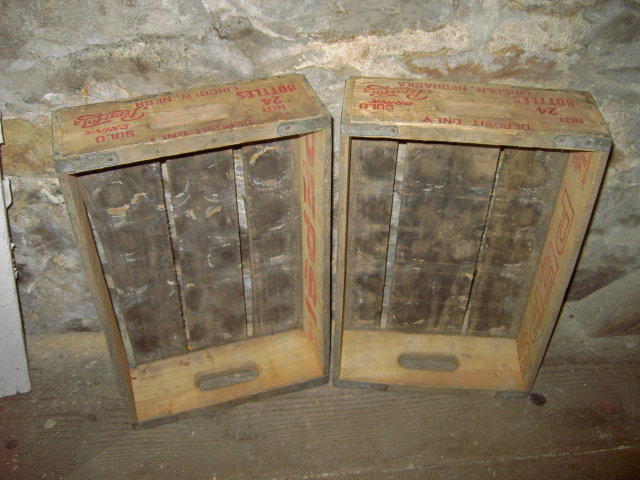 LINCOLN NEBRASKA PEPSI COLA CRATE SOFT DRINK BEVERAGE BOTTLE TOTE CARRIER CASE WOODEN TRUCKING BOX