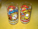 POPEYE SWEET PEA CARTOON GLASS FRIED CHICKEN ADVERTISING TUMBLER