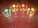 FLORAL FLOWER BAR GLASS FLOWERED LOUNGE TUMBLER SET