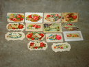 VICTORIAN ERA COURTING COUPLE CALLING CARD COURTSHIP FLOWERED GREETING