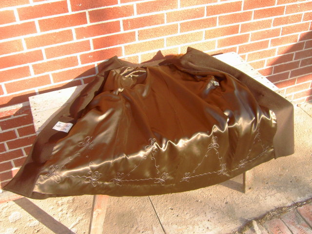 DEL MAR RICE LADIES WINTER COAT MINK FUR COLLAR BROWN COLOR 1950'S