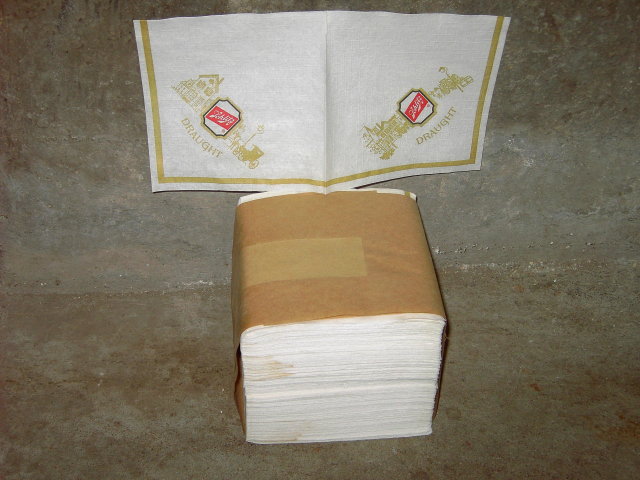SCHLITZ DRAUGHT BEER PAPER NAPKIN BUNDLE BAR LOUNGE ADVERTISING COASTER TABLE PROTECTOR