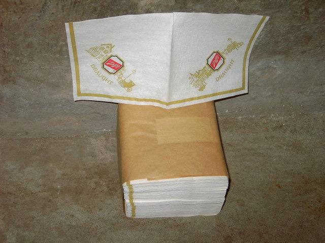 SCHLITZ DRAUGHT BEER PAPER NAPKIN BUNDLE BAR LOUNGE ADVERTISING COASTER TABLE PROTECTOR
