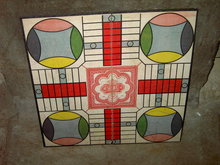 PARCHEESI GAME BOARD SELCHOW RIGHTER PUBLISHERS NEW YORK ADVERTISING
