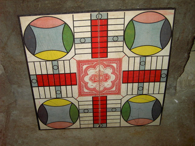 PARCHEESI GAME BOARD SELCHOW RIGHTER PUBLISHERS NEW YORK ADVERTISING