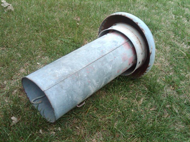 RALSTON PURINA CHICKEN BIRD FEEDER SEED TUBE GALVANIZED STEEL FEED TROUGH FARM POULTRY SHED TOOL