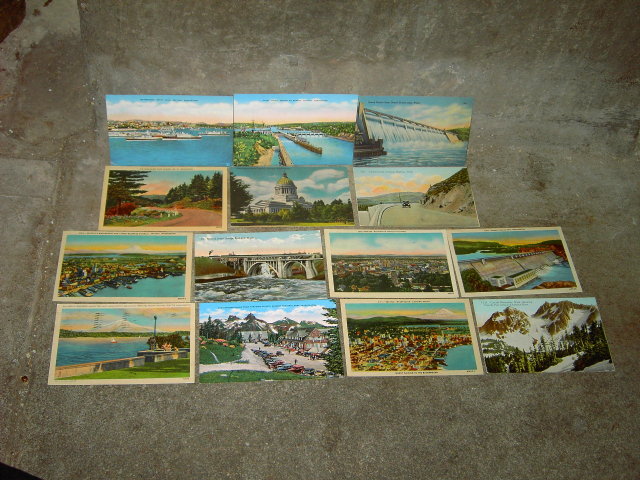 SEATTLE SPOKANE OLYMPIA WASHINGTON POSTCARD TOURIST PICTURE CARD MAIL ARTICLE