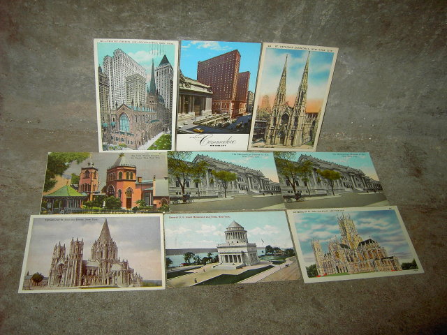 NEW YORK CITY POSTCARD TOURIST HISTORICAL LANDMARK PICTURE CARD TRAVEL MAILER