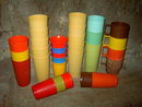 TUPPERWARE COLORED TUMBLER COFFEE CUP PLASTIC GLASS RETRO TABLEWARE KITCHEN UTENSIL