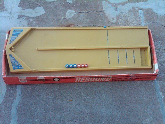 REBOUND RETRO BOARD GAME TOY 1970 IDEAL ORIGINAL CARDBOARD BOX