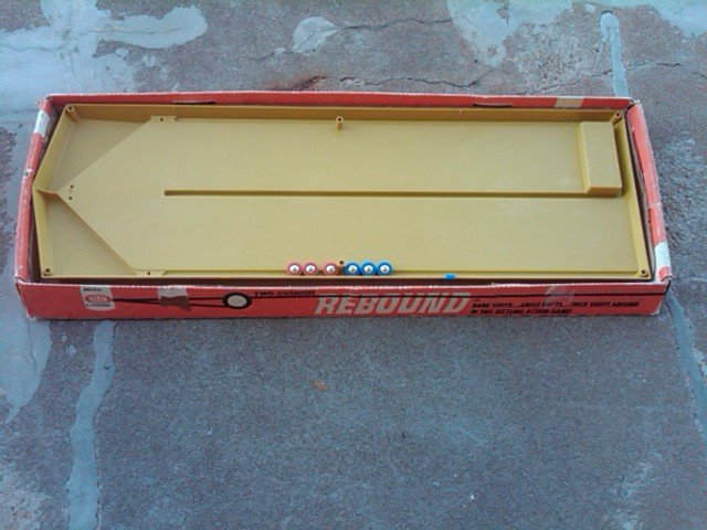 REBOUND RETRO BOARD GAME TOY 1970 IDEAL ORIGINAL CARDBOARD BOX