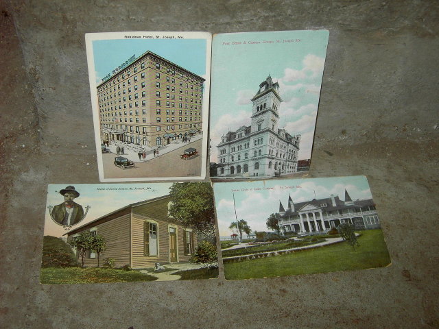 ST JOSEPH MISSOURI PICTURE POSTCARD HISTORICAL LANDMARK MAIL CARD