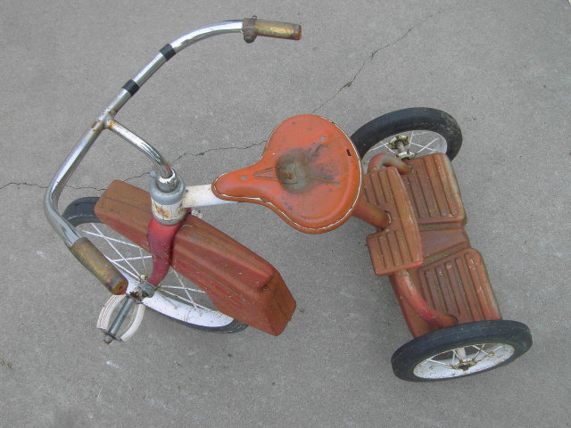 WESTERN FLYER TRICYCLE 1950'S CHILDS THREE WHEELER PEDDLAR TOY