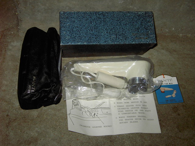 DANTE AUTO SHAVE O MATIC ELECTRIC SHAVER CAR COMMUTE RAZOR GROOMING DEVICE