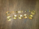 UNITED STATES ARMY BRASS PIN BOMB SQUAD ROTC MILITARY UNIFORM DECORATION