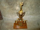 ELKS GOLF TOURNAMENT GOLFER TROPHY GOLFING AWARD CUP 1954 DATED MANTLE DECORATION