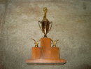ELKS GOLF TOURNAMENT GOLFER TROPHY GOLFING AWARD CUP 1954 DATED MANTLE DECORATION