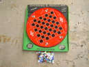 TIN METAL CHINESE CHECKER GAME BOARD OHIO ART ORIGINAL CARDBOARD STORE BOX