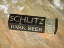 SCHLITZ DARK BEER ADVERTISING KEG TAP HANDLE BAR ACCESSORY