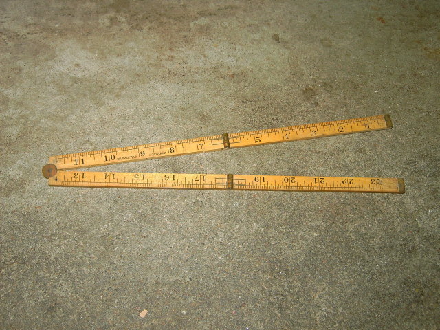 CARPENTERS FOLDING RULER WARRANTED BOXWOOD MEASURING STICK